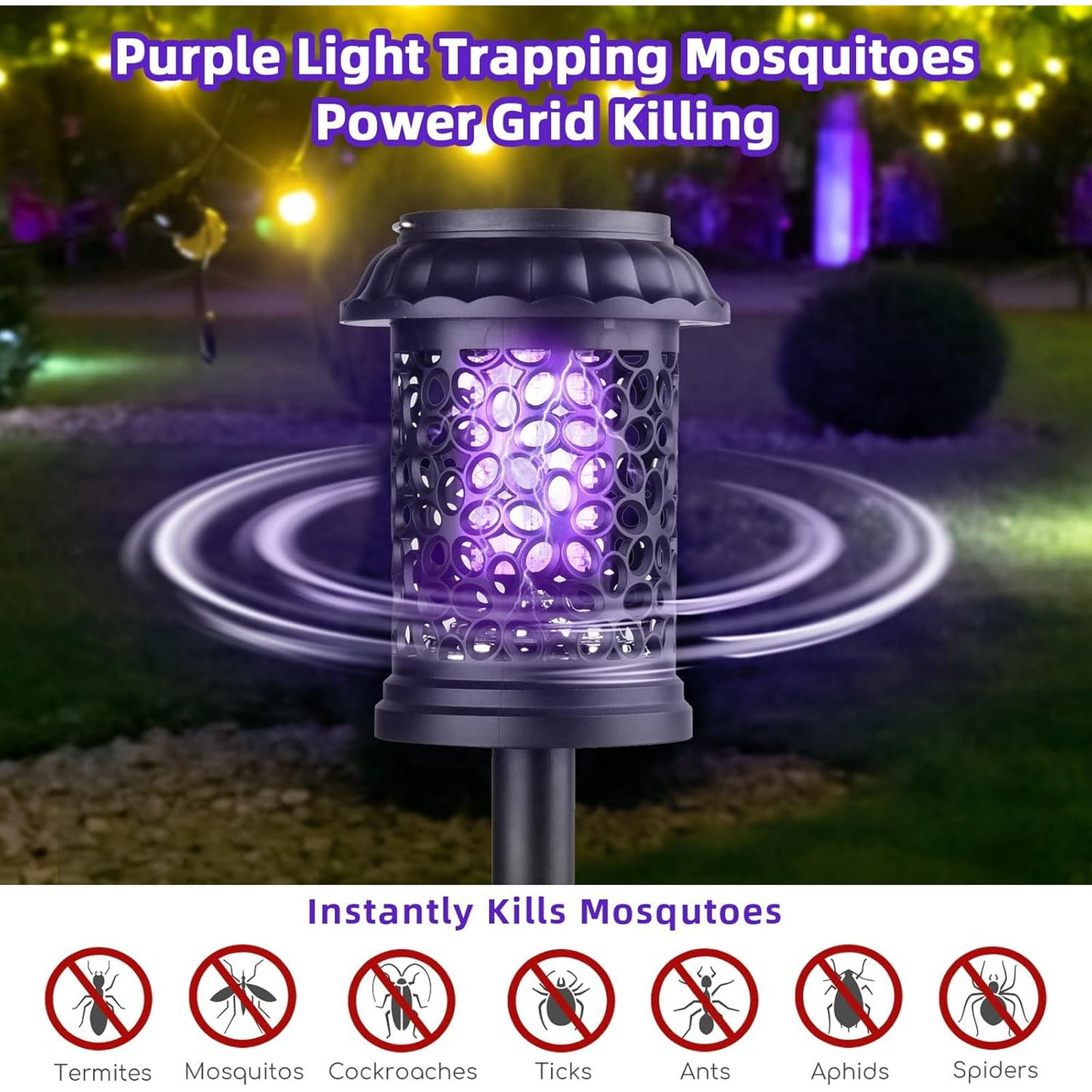 Outdoor Waterproof Mosquito Killer, Set of 4, Flying Insects