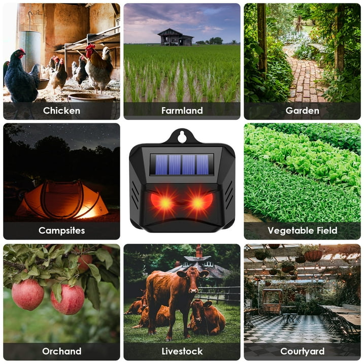 Jinyi 4Pcs Solar Predator Control Light Coyote Deterrent Deer Bird Repeller Lamp Animal Repellent for Garden Farm