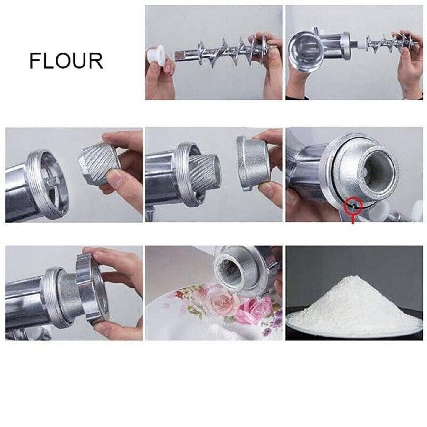 JahyShow Food grade all aluminum alloy meat grinder Manual meat grinder domestic sausage filling machine Food meat grinder sausage noodle meat grinder
