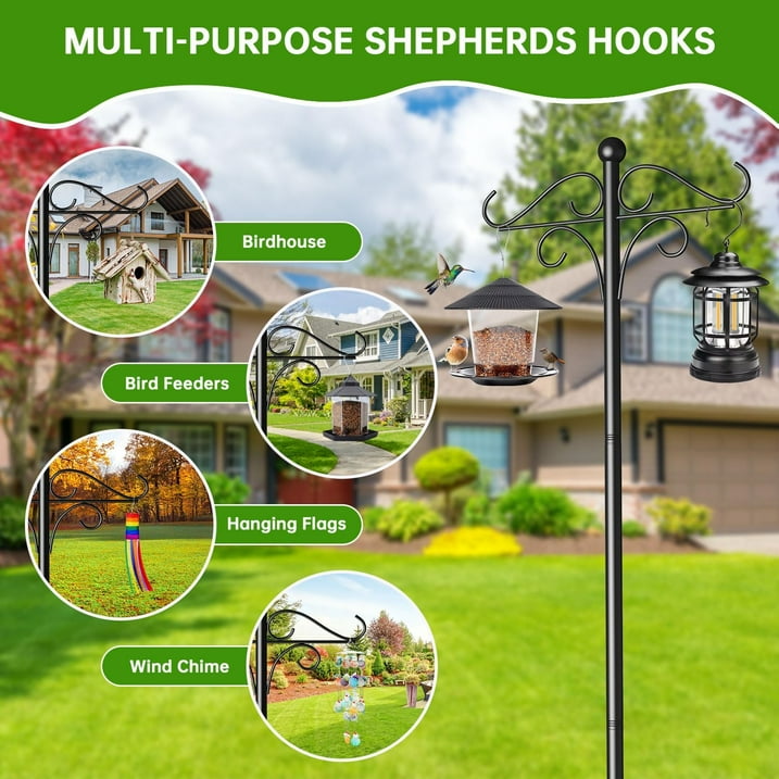 108-Inch Heavy Duty Iron Garden Shepherds Hooks 1PC