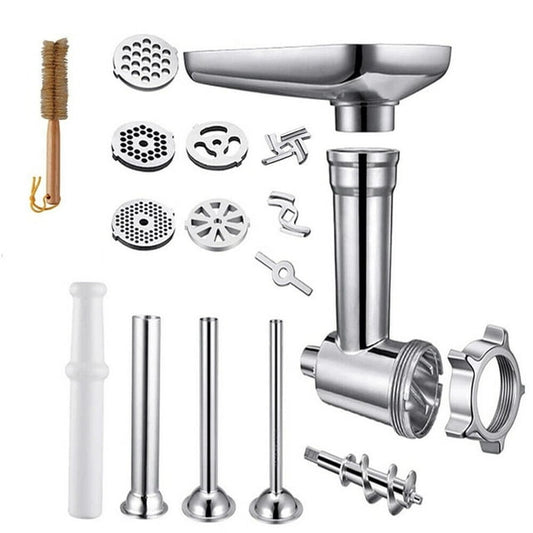 Metal Food Grinder Attachment for KitchenAid Stand Mixers Durable Meat Grinder Sausage Stuffer Food Processor