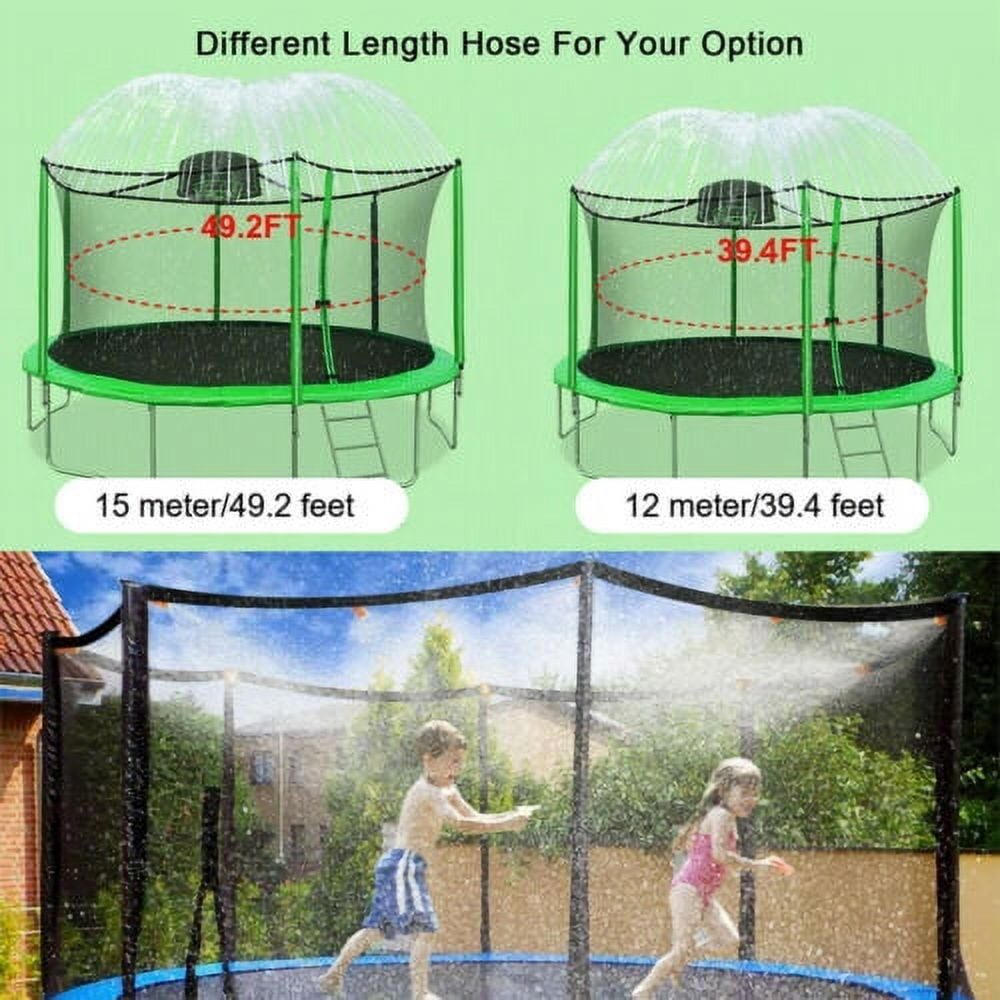 39Ft/49Ft Trampoline Sprinkler Kids Summer Outdoor Water Toy Fun Waterpark Spray