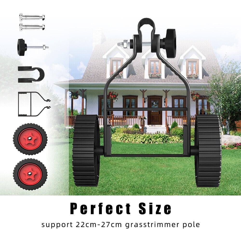 Portable Lawn Mower Support Wheel - Adjustable Height - Sturdy Plastic & Metal Construction - Easy Installation - Multipurpose Tool