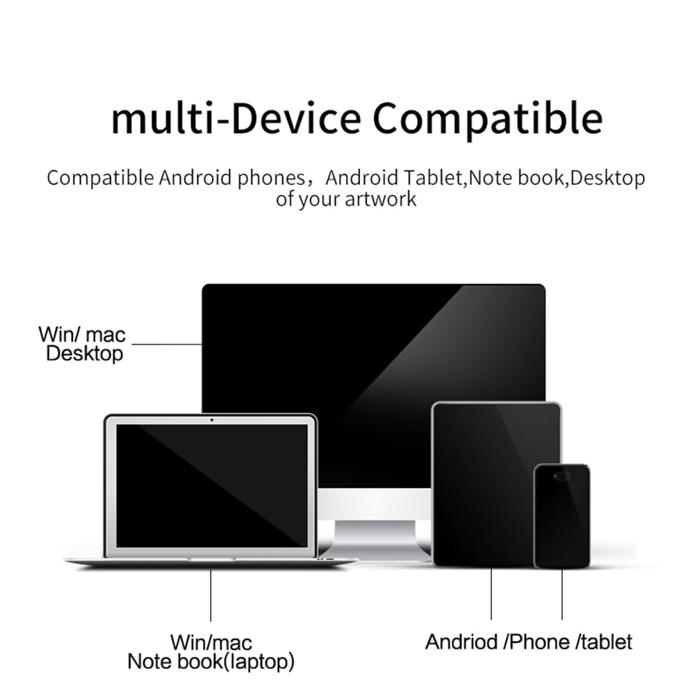 Professional Pressure Sensing Graphic Tablet Drawing Pad for Tablet/Laptop/Phone