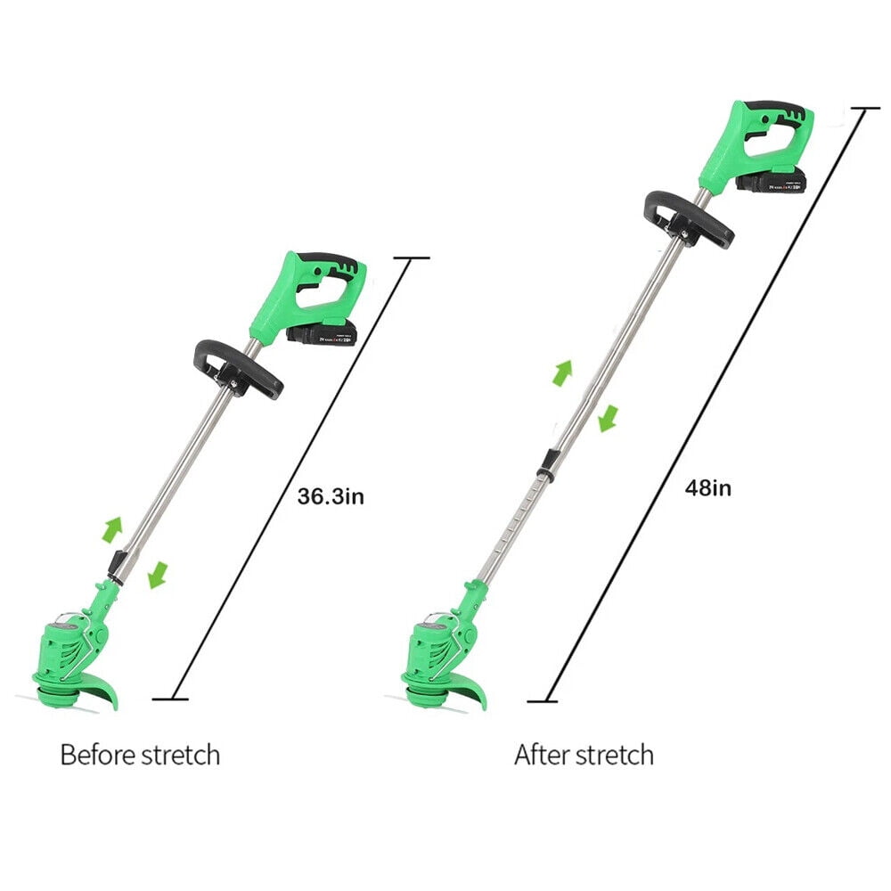 Electric Grass String Trimmer Cordless Weed Eaters Lawn Edger Weed Wacker Cutter with 2 Battery