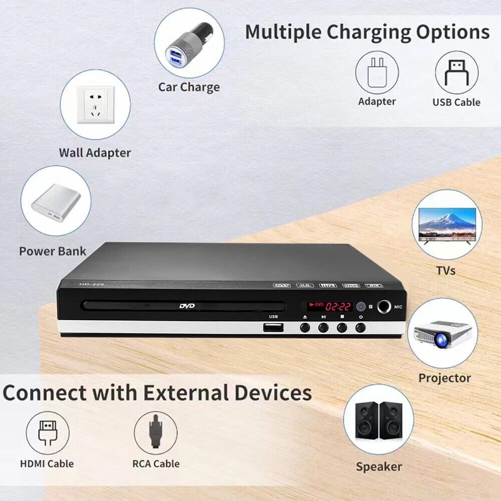 Multimedia CD Player 1080P HD All-Region Free Multiple Disc Formats Supported MP3 AV Outputs - Dynamic Entertainment Solution