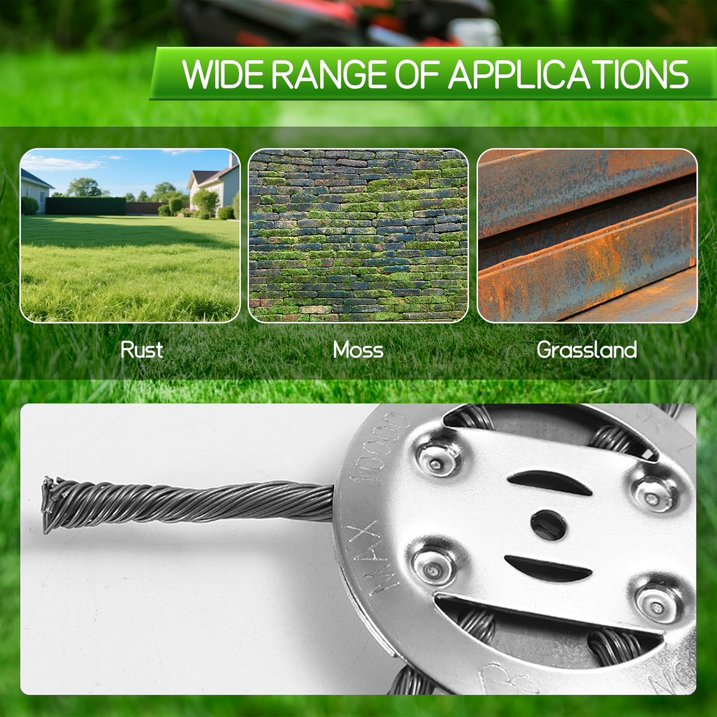 Steel Wire Grass Trimmer Head, 3Pack String Trimmer Replacement Head, Fits 6 inch Electric Weed Trimmer with 5mm(0.2inch) Bore Size