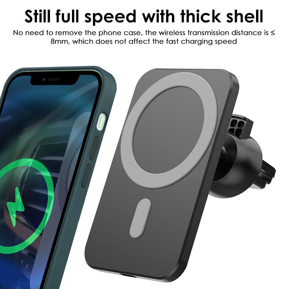 Wireless Car Charger Magnetic Wireless Charger Car Mount Holder for iPhone 12/13/14 Pro Max