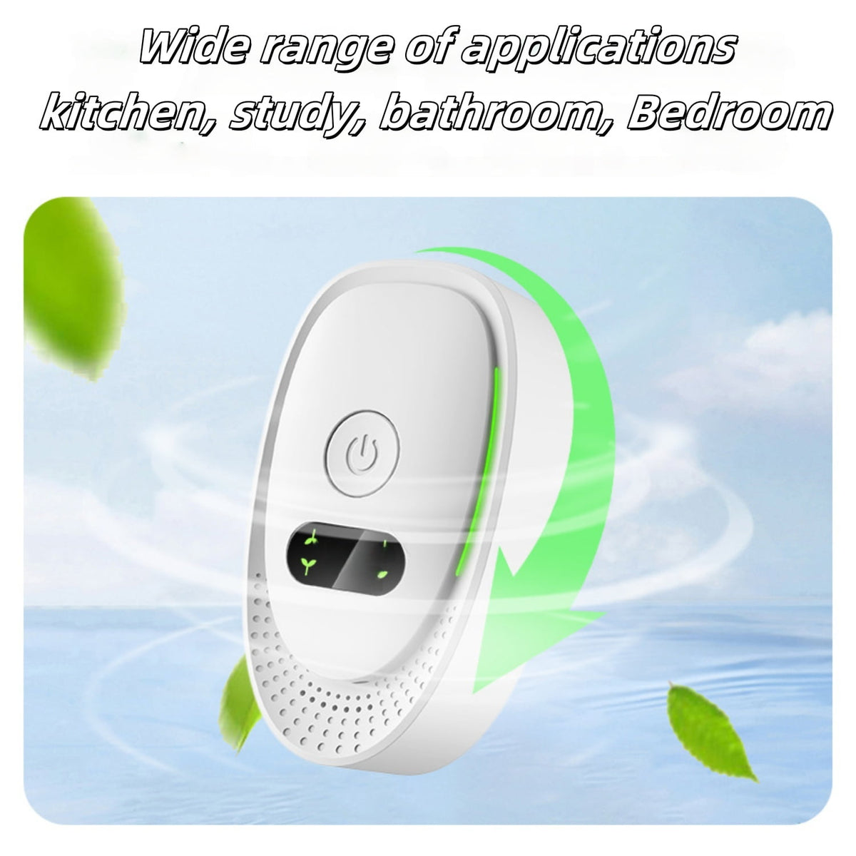 2Pack Plug-in Quiet for Bedroom Pet Toilet Kitchen and Office-White