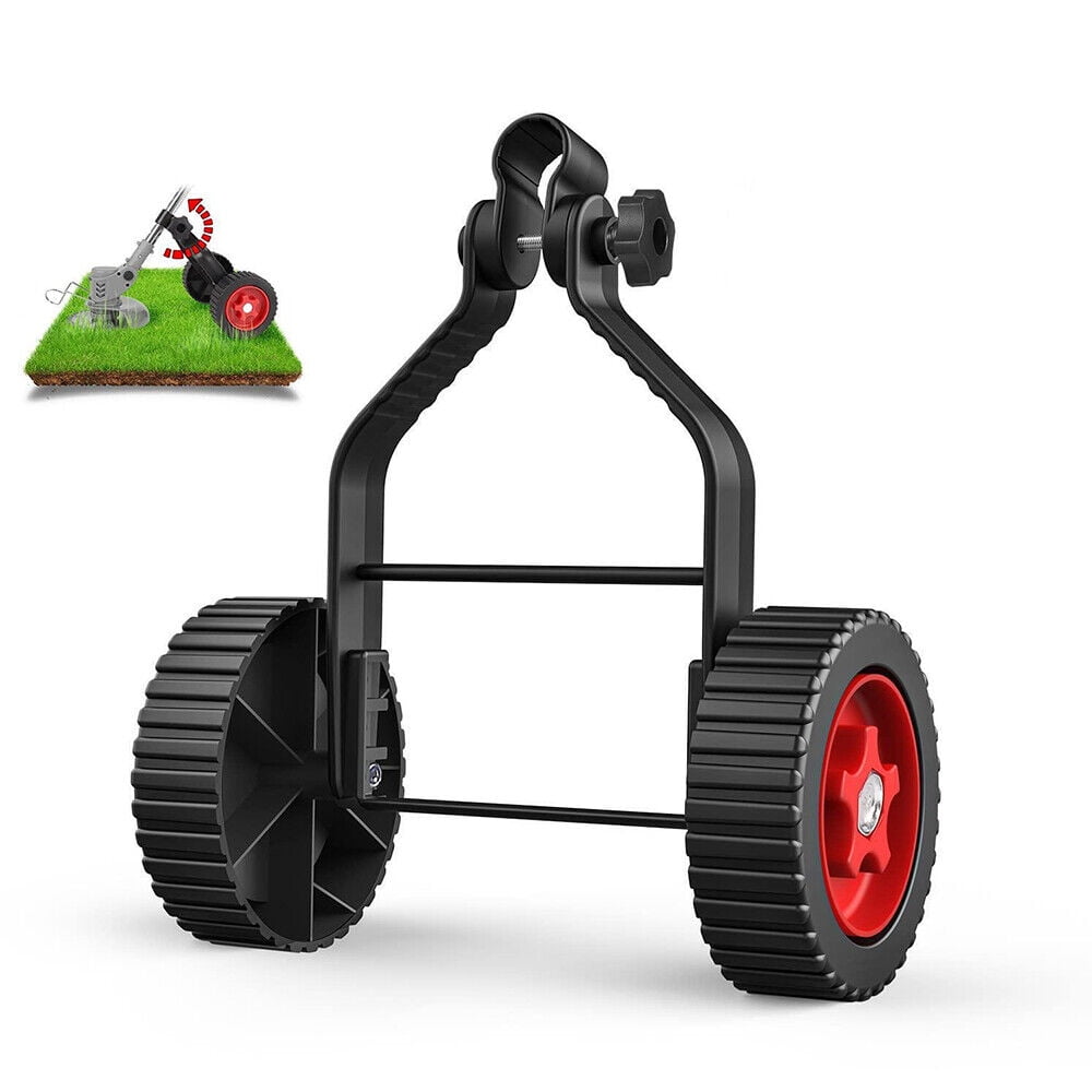 Weed Trimmer Support Wheel, Adjustable Black Stabilizing TrimFit Wheels Weed Trimmers For Landscaping