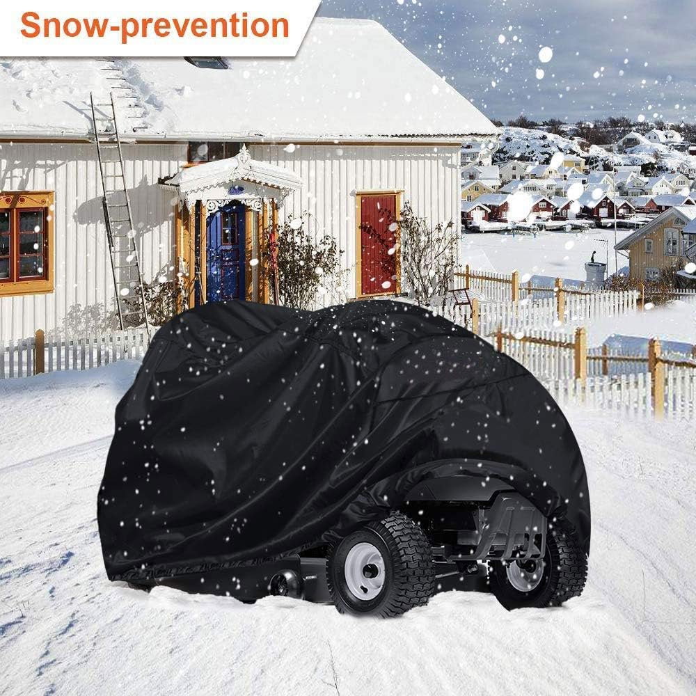 Riding Lawn Mower Cover, Tractor Cover Waterproof Up to 54'' Decks Riding Lawn Tractor Cover Polyester Oxford