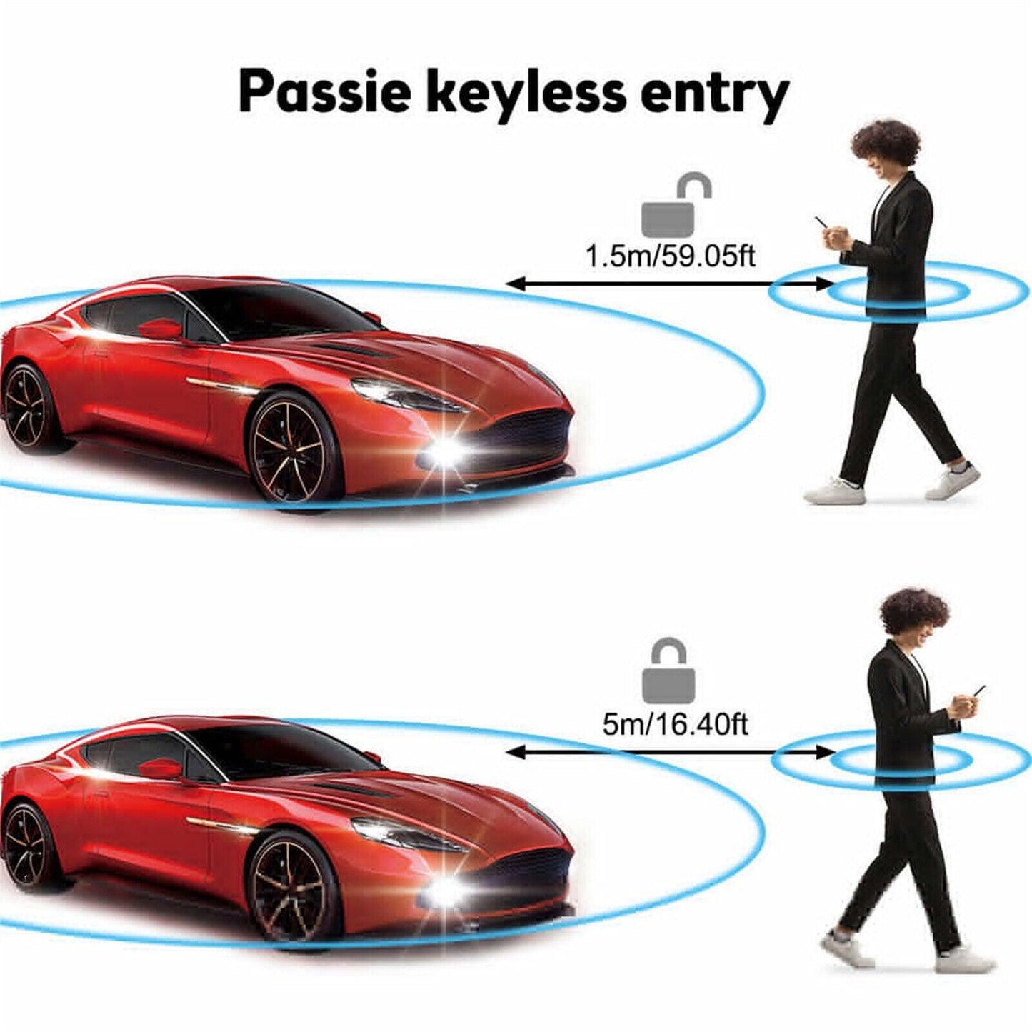 Keyless Entry Engine Start Alarm System, 12V Automotive Alarm