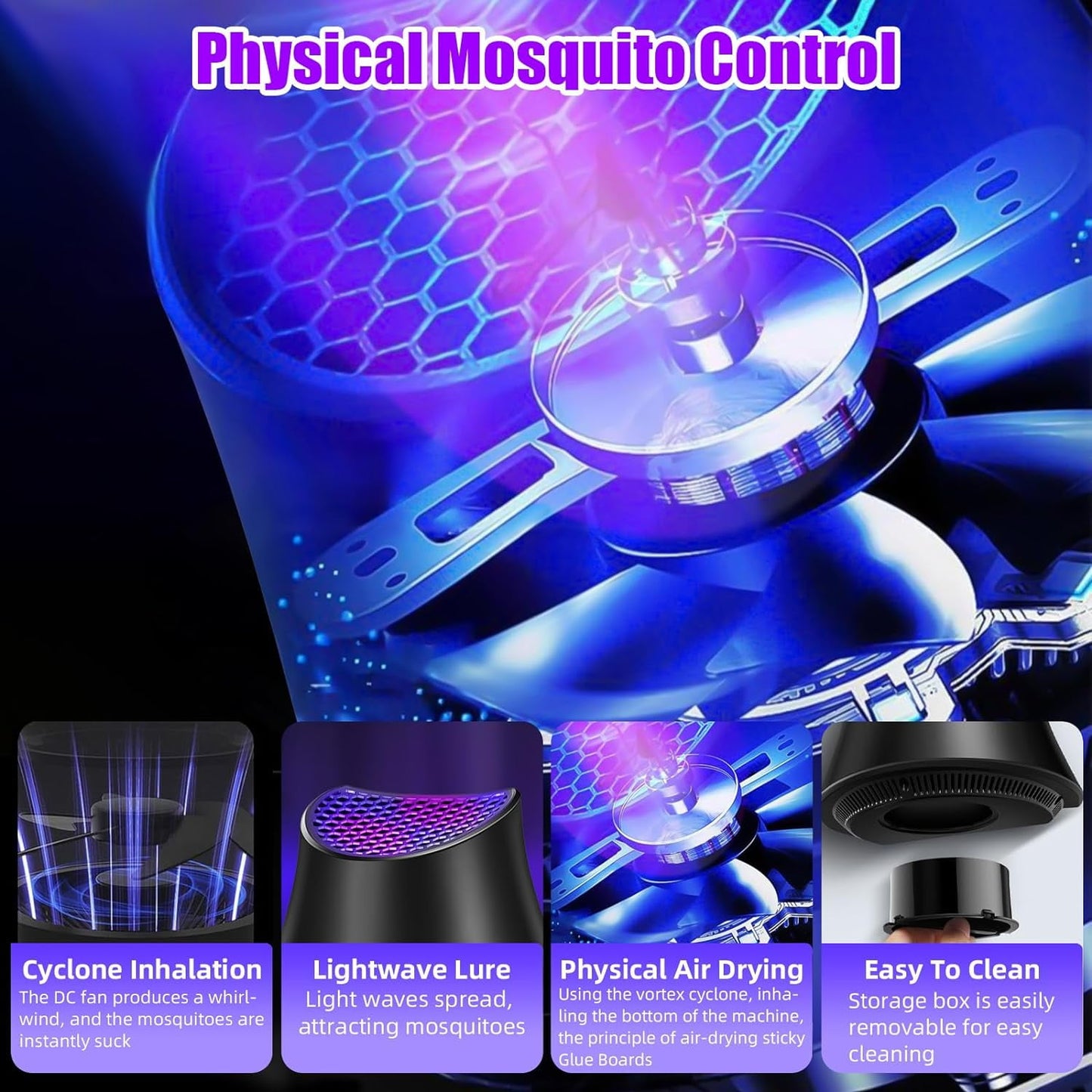 Jinyi Bug Zapper Indoor Powerful Insect Killer 1-Door Mosquito&Fly Bait and Trap Killer, USB