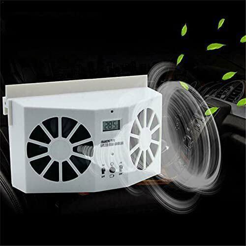 Solar Powered Car Cooling Fan Cooler Auto Window Air Vent Exhaust Feel the Comfortable Temperature