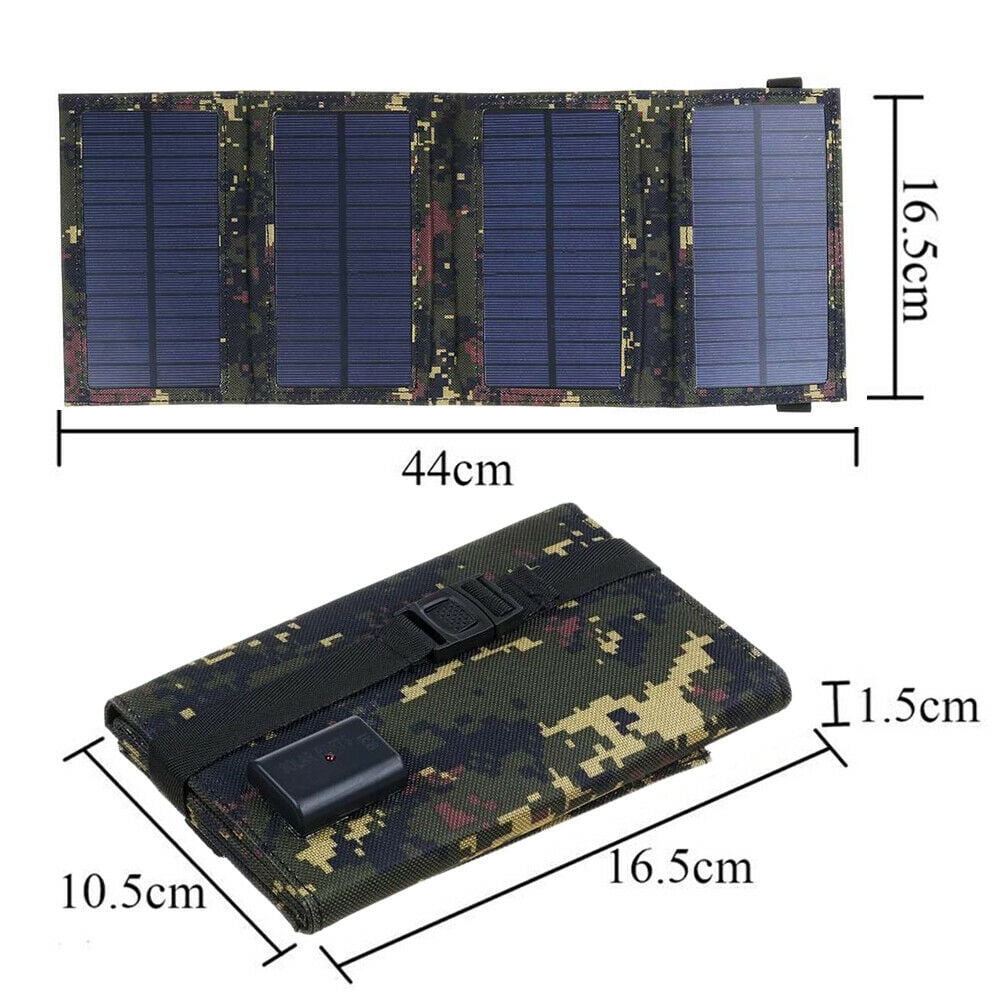JahyShow 80W USB Solar Panel Folding Power Bank Outdoor Camping Hiking Phone Charger