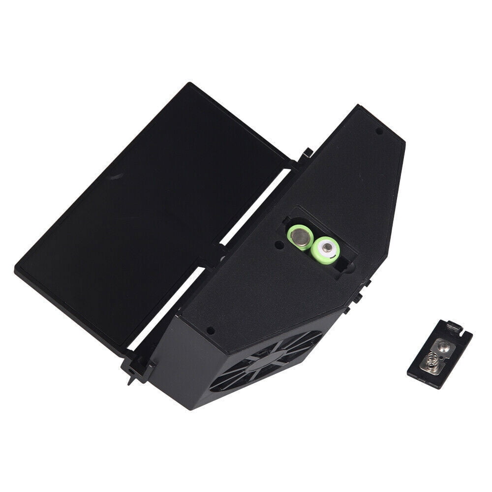 Cooling Fan for Cars Solar Powered Vehicle Window Dual Fans 2 AA*1200mAh Car Cooler Airflow Black