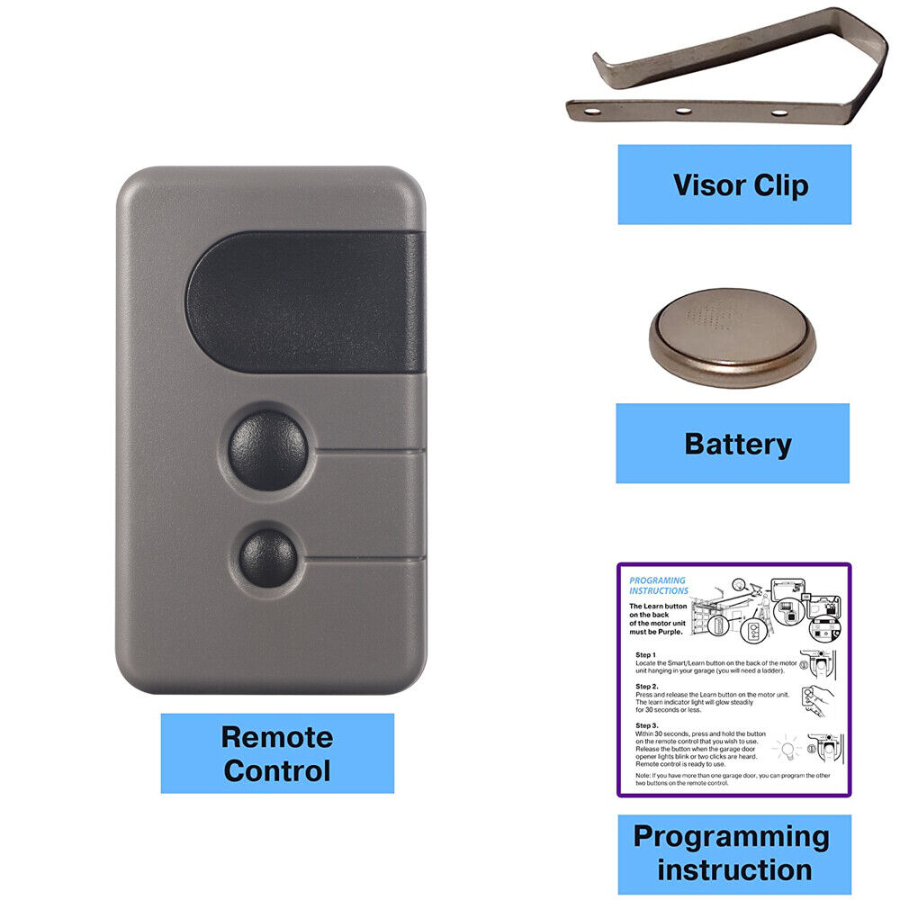 Reliable Craftsman Garage Door Opener Remote - Gray Design, 315mhz Frequency