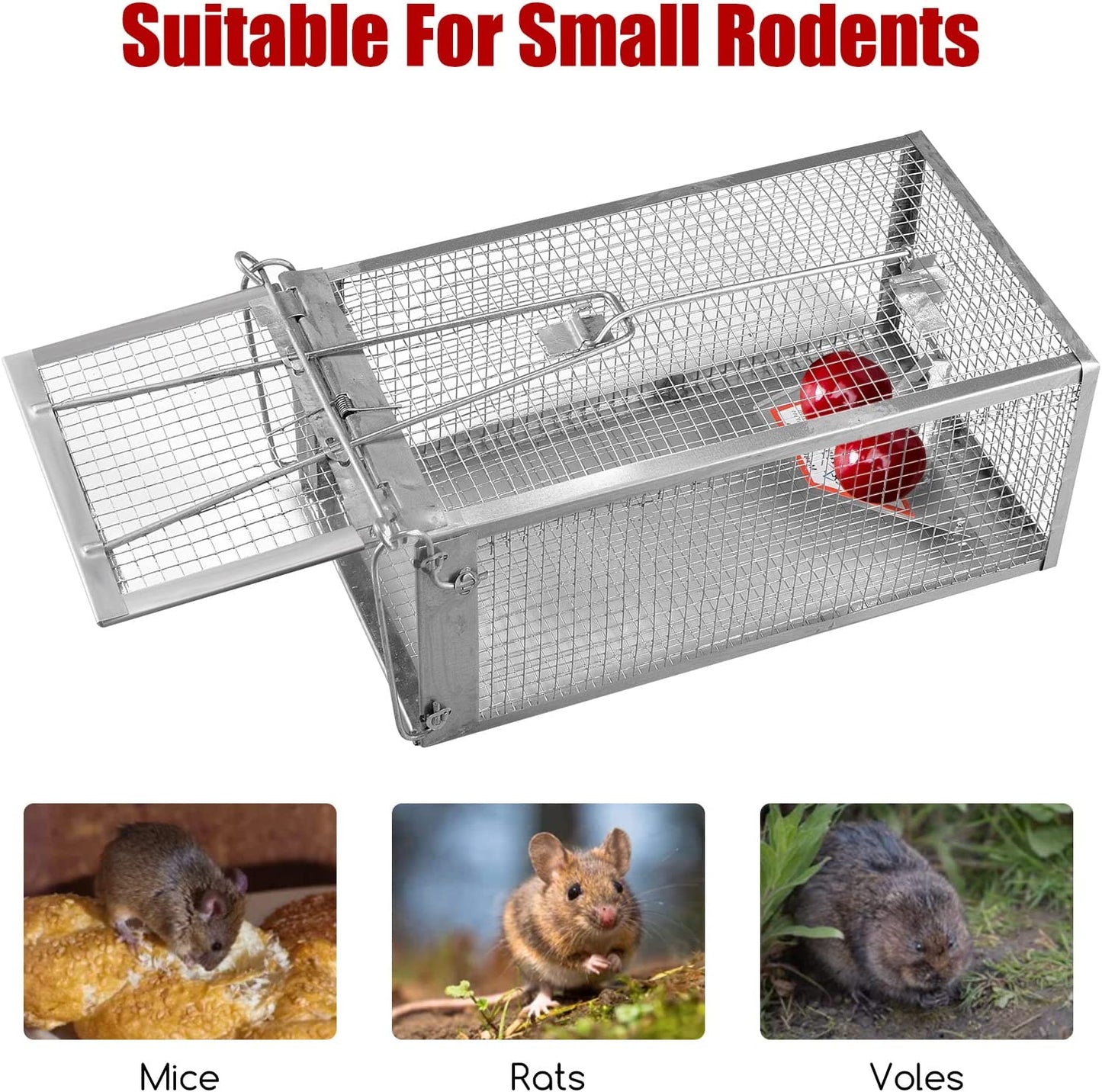 2x Large Rat Trap Cage Live Animal Pest Rodent Mouse Control Catch Hunting Trap