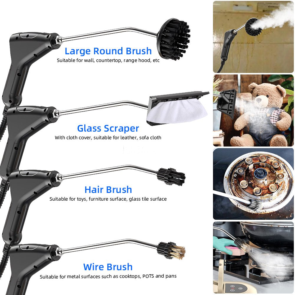 Steam Cleaner, Handheld High-Pressure Steamer with Handle Adjustment Smart Detachable for Home Use