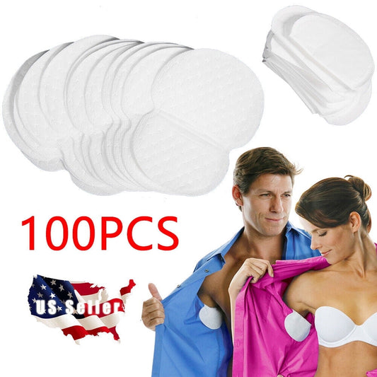 100pcs Underarm Armpit Sweat Pads Stickers Shield Guard Absorbing Fast Ship