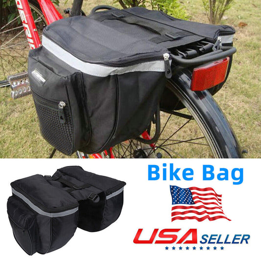 25L 600D Waterproof Cycling Bicycle Rear Rack Seat Trunk Saddle Bag Bike Storage Pouch